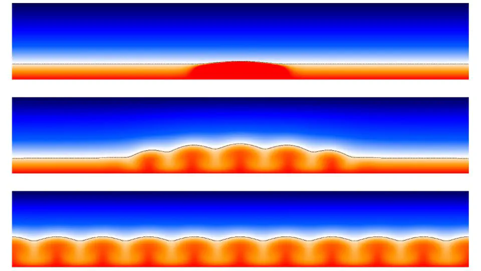 Bistability in Rayleigh-Bénard convection with a melting boundary